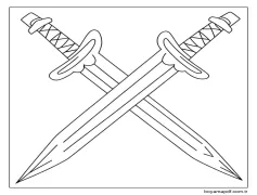 Kılıç (3) Boyama Sayfası