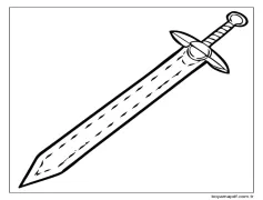 Kılıç (4) Boyama Sayfası