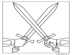 Kılıç (7) Boyama Sayfası