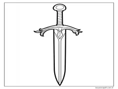 Kılıç Yazdırılabilir Ücretsiz Boyama Sayfası