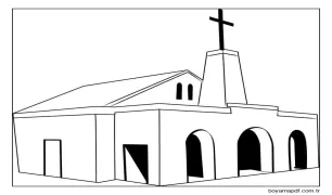 Kilise (1) Boyama Sayfası