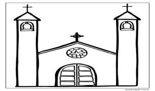 Kilise (2) Boyama Sayfası