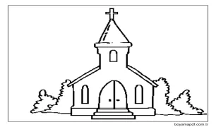 Kilise (3) Boyama Sayfası