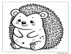 Kirpi 1'i çiz Boyama Sayfası