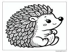 Kirpi 2'i çiz Boyama Sayfası