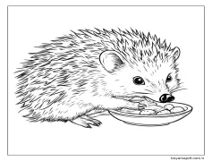 Kirpi basit Boyama Sayfası