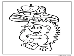 Kirpi çok basit Boyama Sayfası