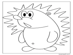 Kirpi eğlencesi Boyama Sayfası