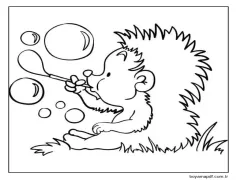 Kirpi resmi Boyama Sayfası