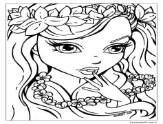 Kız Genç Boyama Sayfası