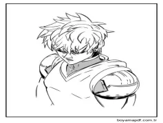 Kızgın Genos Yüz Boyama Sayfası