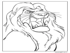 Kızgın Mufasa Boyama Sayfası