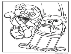 Kızgın Sandy Cheeks Boyama Sayfası