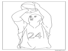 Kobe Bryant Baskı İçin Boyama Sayfası