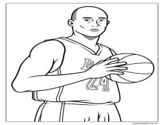 Kobe Bryant Renklendirmek İçin Boyama Sayfası