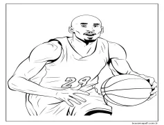 Kobe Bryant Ücretsiz Boyama Sayfası