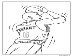 Kobe Bryant Ücretsiz Çocuklar İçin Boyama Sayfası