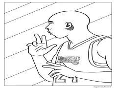 Kobe Bryant Yazdırılabilir Boyama Sayfası