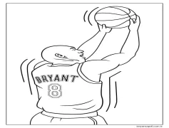 Kobe Bryant Yazdırılabilir Çocuklar İçin Boyama Sayfası