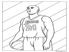 Kobe Bryant Yazdırılabilir Resim Boyama Sayfası