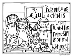 Kolay Doğum Sahnesi Boyama Sayfası