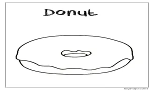 Kolay Donut Boyama Sayfası