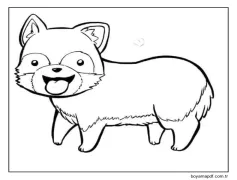 Komik Corgi Ayakta Boyama Sayfası