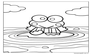 Komik Keroppi Boyama Sayfası