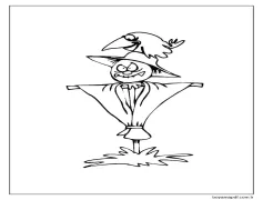 Komik Korkuluk Boyama Sayfası