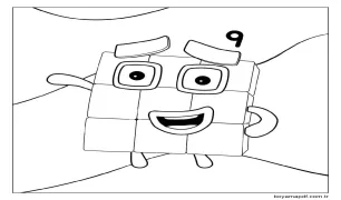 Komik Numberblocks Boyama Sayfası