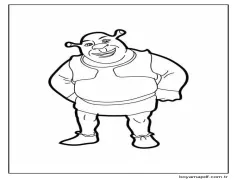 Komik Şrek Boyama Sayfası