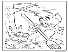 Komik Tom ve Jerry Boyama Sayfası
