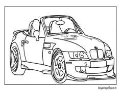 Kompakt Cabrio BMW Boyama Sayfası