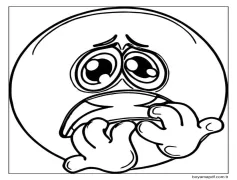 Korkmuş Boyama Sayfaları Duygular Boyama Sayfası