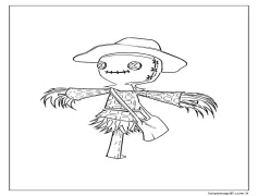 Korkuluk Yazdır Boyama Sayfası