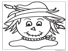 Korkuluk Yüzü Boyama Sayfası