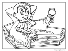 Korkunç Vampir Boyama Sayfası