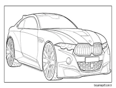 Kötü görünümlü BMW Boyama Sayfası