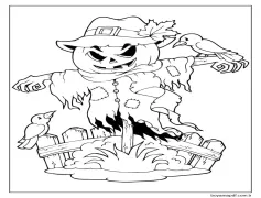 Kötü Korkuluk Boyama Sayfası