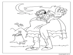 Kötü Vampir Boyama Sayfası