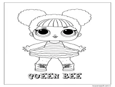 Kraliçe Arı Lol Bebek Boyama Sayfası