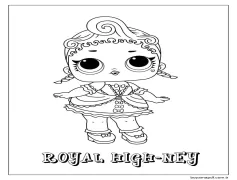Kraliyet Yüksek Ney Lol Bebek Boyama Sayfası