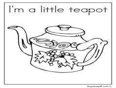 Küçük Bir Çaydanlık Çiz Boyama Sayfası