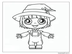 Küçük Bir Korkuluk Boyama Sayfası