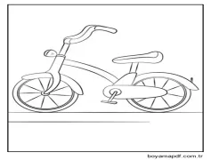 Küçük Bisikletli Çocuk Boyama Sayfası
