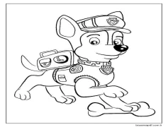 Küçük Chase Paw Patrol Boyama Sayfası
