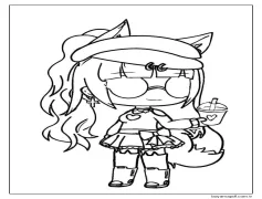 Küçük kız Gacha Life Boyama Sayfası