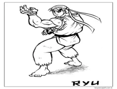 Küçük Ryu Boyama Sayfası