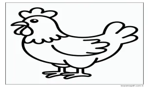 Küçük Tavuk Boyama Sayfası