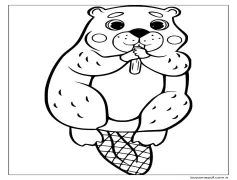 Kunduz Çocuklar İçin Boyama Sayfası